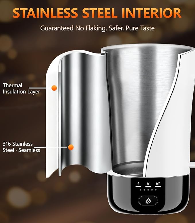 Self-Heating Coffee Mug, 14oz Heated Coffee Mug - Image 5
