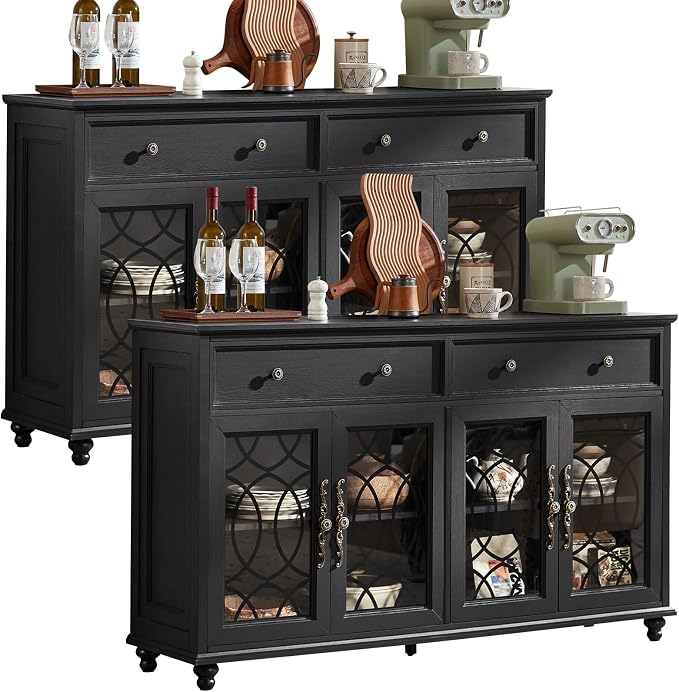 Joaxswe Large Sideboard Buffet Cabinet Set of 2 by Joaxswe