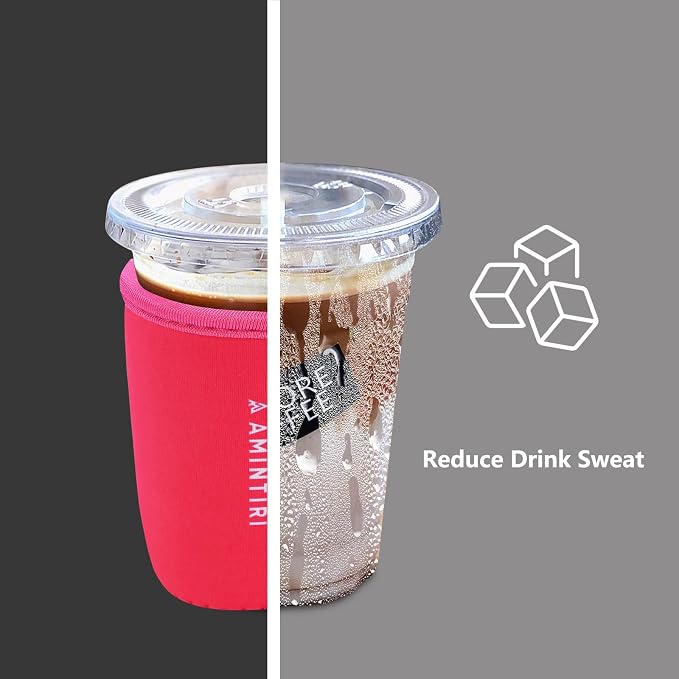 3 Pack Reusable Sleeve for Iced Coffee Cup, Coffee Neoprene Sleeve for Iced&Hot - Image 2