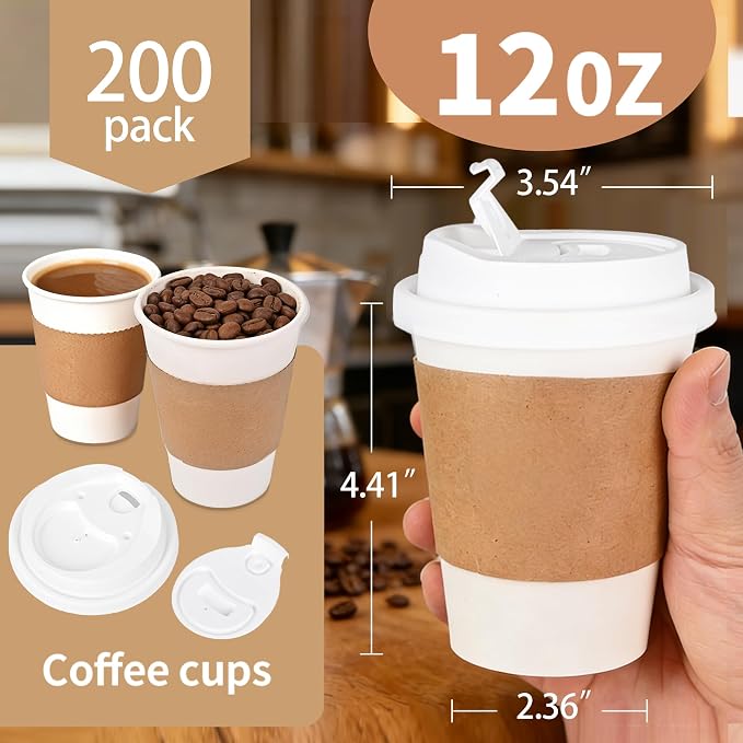 【200 Pack 12 oz coffee cups - Image 2