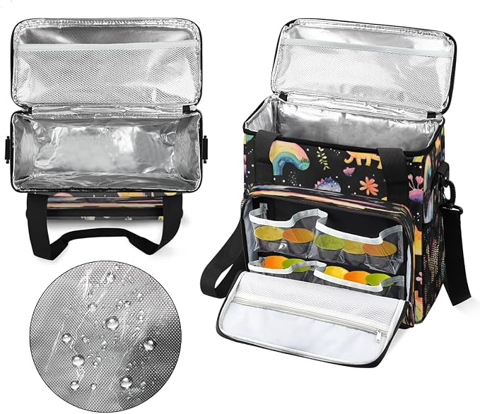Colorful Dinosaur Coffee Machine Bag Compatible - Image 3