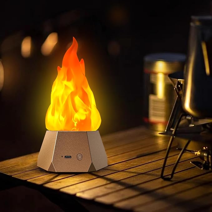 Ollcuz Fake Fire Lamp, USB Rechargeable Flameless Candles by Ollcuz