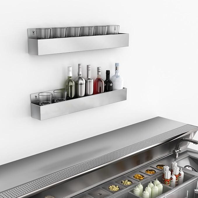 32" Stainless Steel Bottle Holder, Stainless Steel Liquor Bottle Holder Rack - Image 6