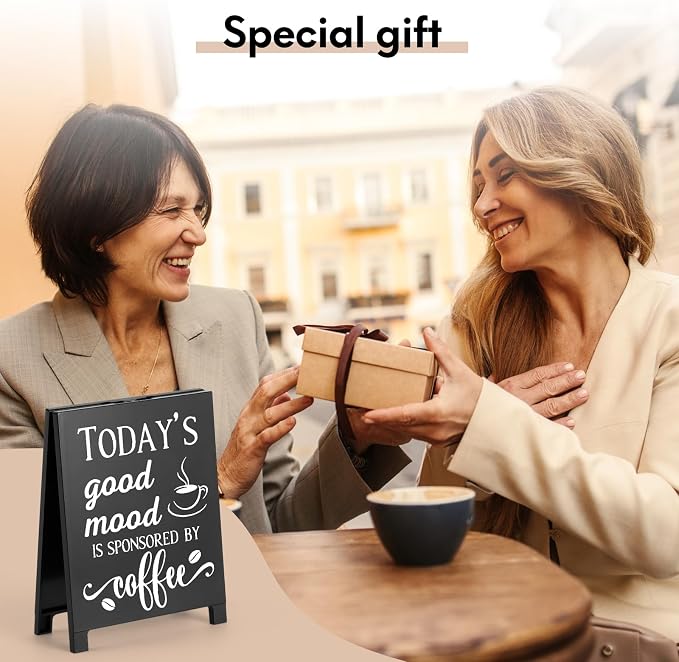 Today's Good Mood Is Sponsored By Coffee Desk Decor Sign Retro Coffees Shop - Image 7