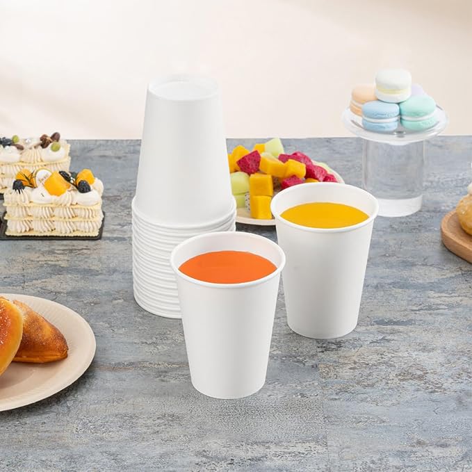 RACETOP 500 pack Disposable Coffee Cups 12 oz, Paper Cups 12 oz, Hot Cups - Image 2