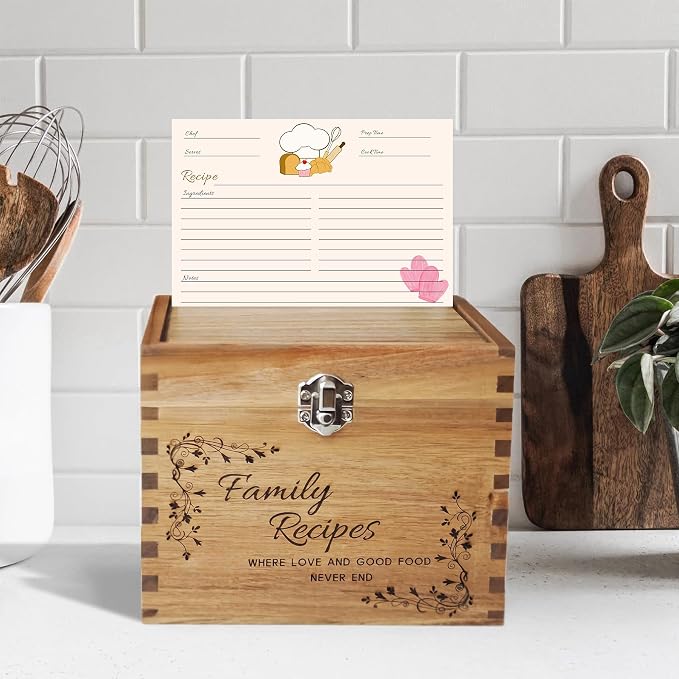 YOJO Recipe Cards, Double Sided Thick Cardstock, Recipe Index Cards - Image 5