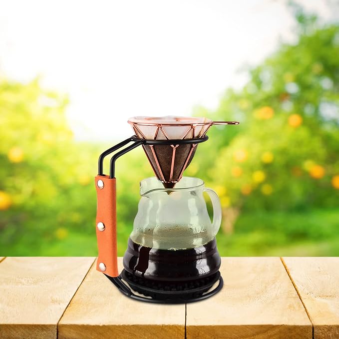 SHERCHPRY Pour Over Coffee Dripper Stand, Filter Cup Holder, Stainless Steel - Image 8