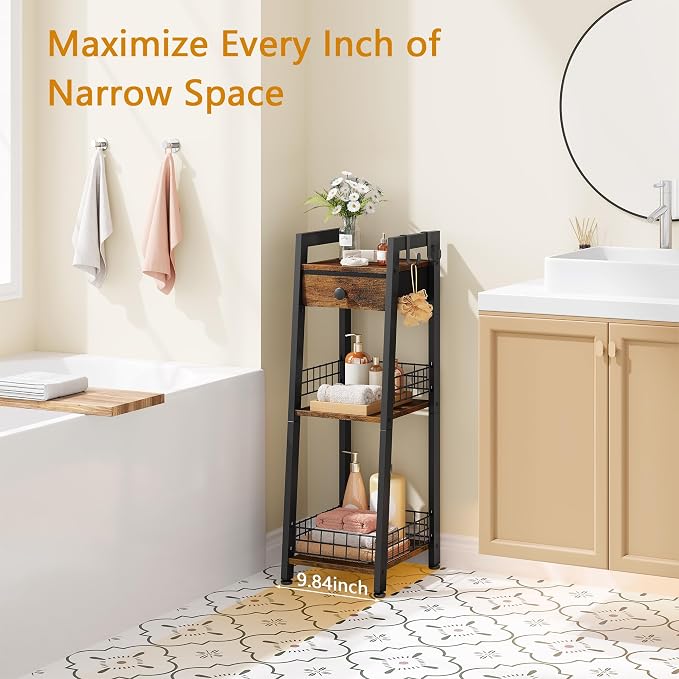 Gewudraw 3-Tier Narrow Ladder Shelf - Image 5