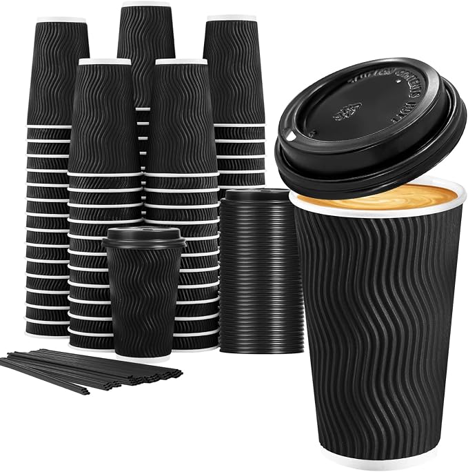 Lamosi 16 oz Disposable Coffee Cups by BuyNow