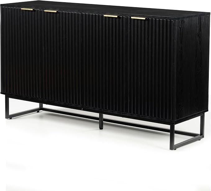 Fluted Storage Cabinet with 4 Doors - Image 7