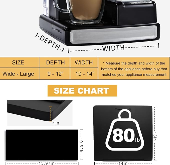 MinBoo Bamboo Appliance Slider, Sliding Tray - Image 2