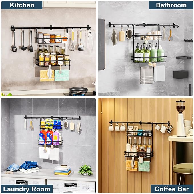 Spice Rack Wall Mount, Upgrade To A Retractable Bracket, - Image 6