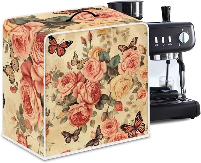 Rose Butterfly Coffee Maker Top Handle Coffee Pot Dust Covers Lightweight Small - Image 4