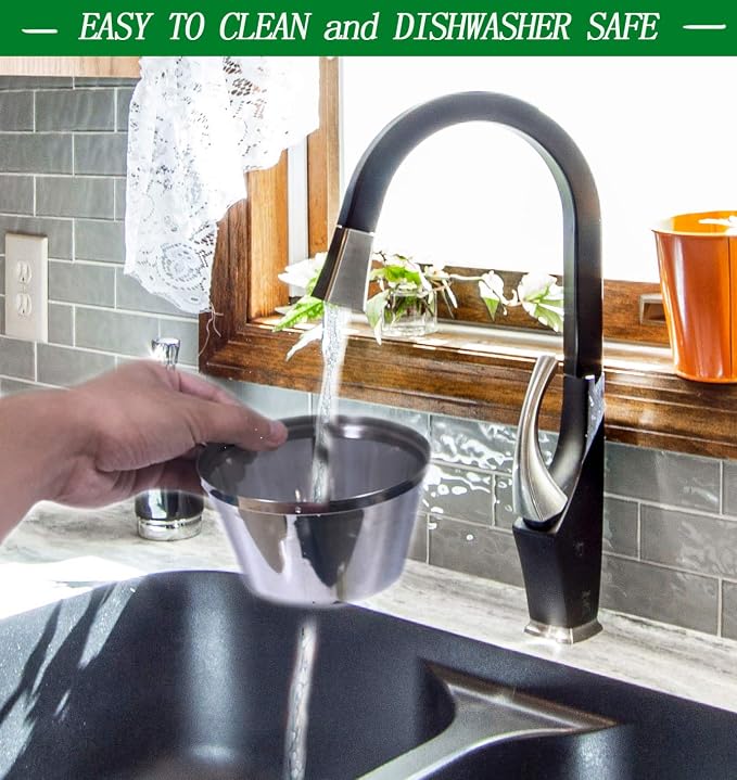 Stainless Steel Reusable Coffee Filters Basket 8 12 Cup Sturdy Permanent Coffee - Image 2