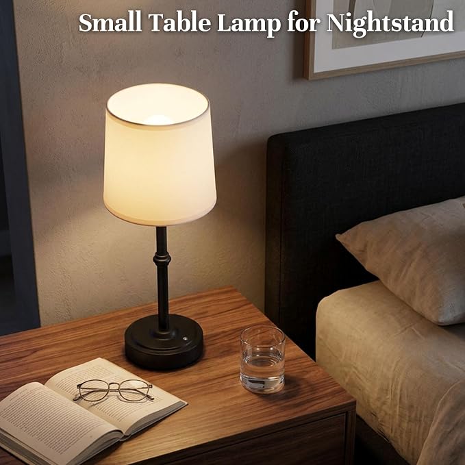 Rechargeable Cordless Table Lamp Black: 6000mAh Battery Operated Light - Image 2