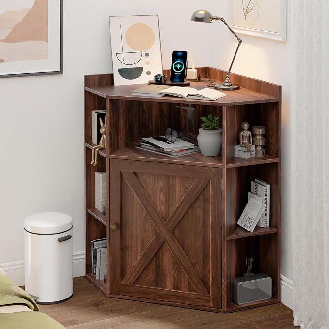 Vabches Corner Cabinet, Corner Storage Shelf - Image 5