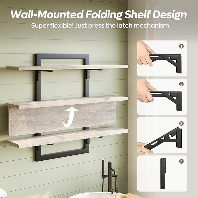 Bestier Floating Shelves for Wall, 32 inch Kitchen Shelves Wall Mounted - Image 4
