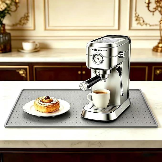 Coffee Machine Mat, 11.5x18.5 Inch Silicone Coffee Maker Mat by Unknown