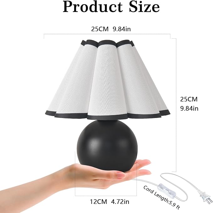 Matte Black Small Touch Control Table Lamp - Image 2