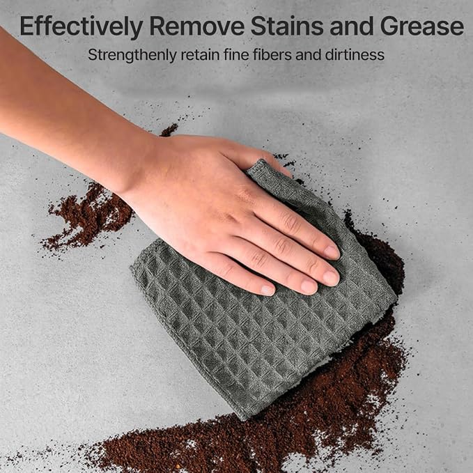 4 Pcs Barista Towels 11.8 Inch Waffle Weave Microfiber Cloths - Image 5