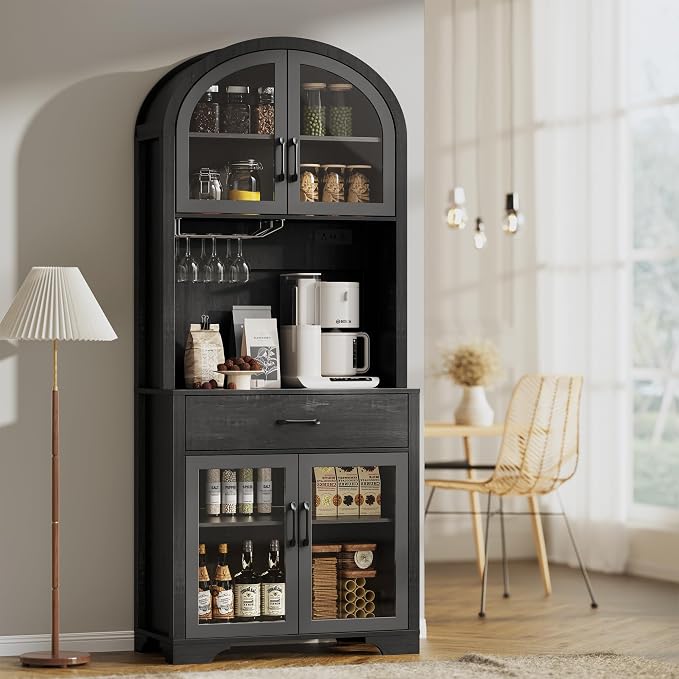 75" Tall Arched Pantry Cabinet - Image 6
