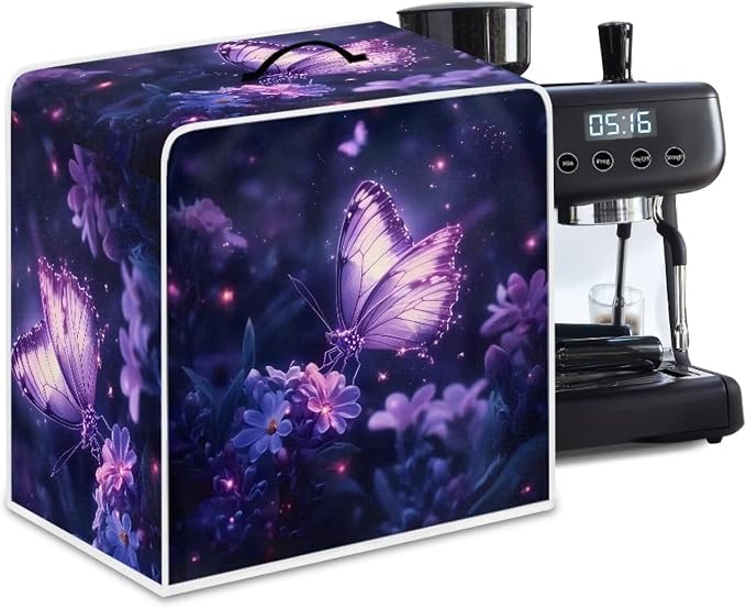 Butterfly Flower Coffee Machine Covers by Kathyboom