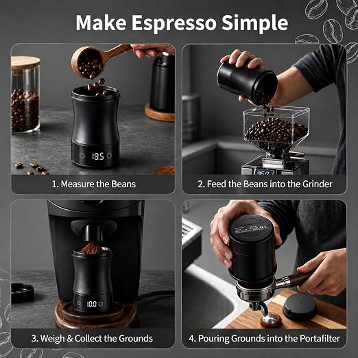 Magnetic Mini Coffee Scale Rechargeable & Dosing Cup Set - Image 4