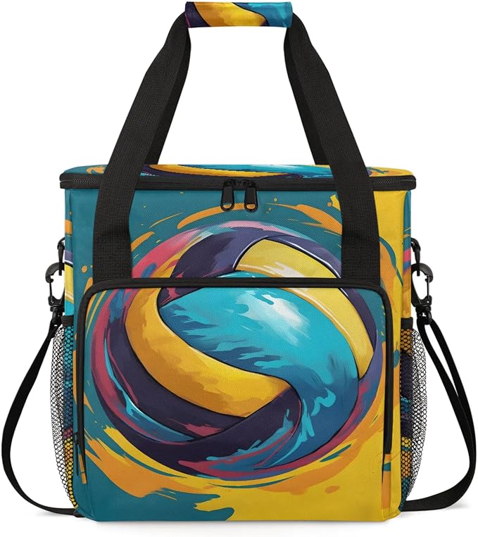Volleyball Coffee Maker Carring Bag, Large Insulated Storage Organizer Case by Home