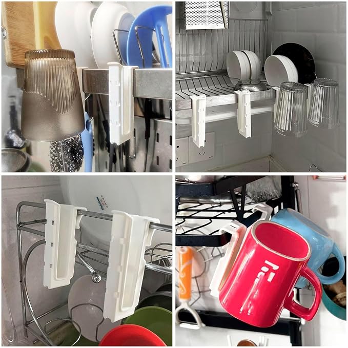 Drying Hook for Dish Racks, Kitchen Cup Holder Snap Hook for Drying Cup - Image 3