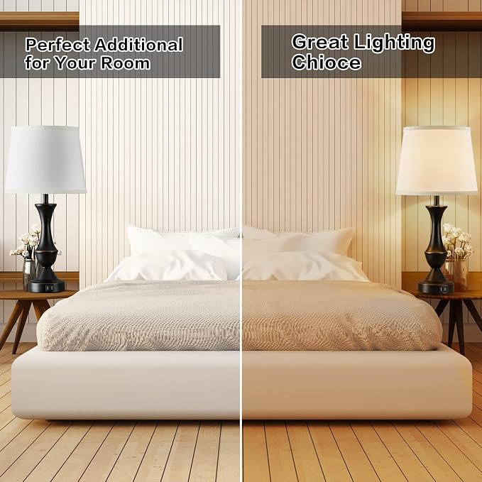 Luvkczc Touch Table Lamps Set of 2, Dimmable Nightstand Lamps, Table lamp - Image 8