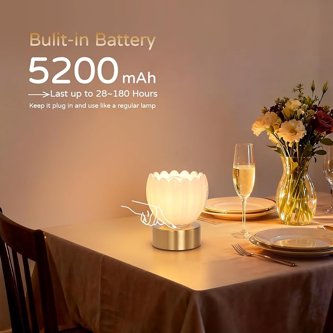 Shenmoyl Cordless Small Table Lamp - Image 2