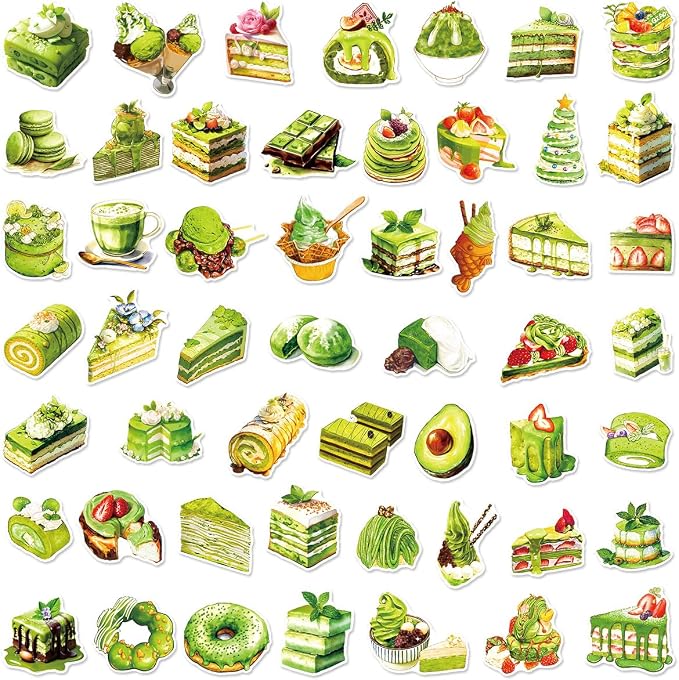 Matcha Cake Sticker 50PCS Water Bottles Laptop Phone Computer Guitar Skateboard - Image 5