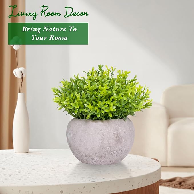 Small Fake Plants for Bathroom Shelf Decor, Mini Artificial Plants Indoor Fake - Image 3