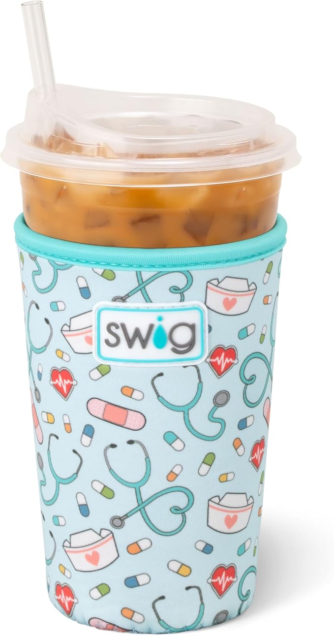 Swig Life Medium Iced Cup Coolie, Standard 22oz Iced Coffee Cup Insulator Sleeve by SwigLife