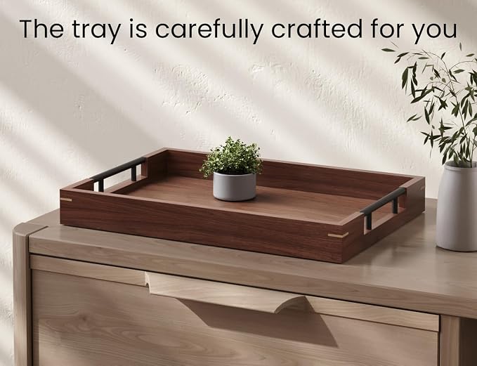 Fibogollo Walnut Wood Serving Tray - Image 4