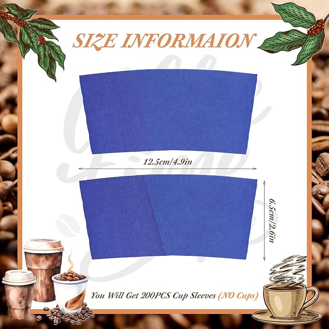 Disposable Coffee Cup Sleeves Corrugated Kraft Paper Coffee Cup Sleeves Holder - Image 2