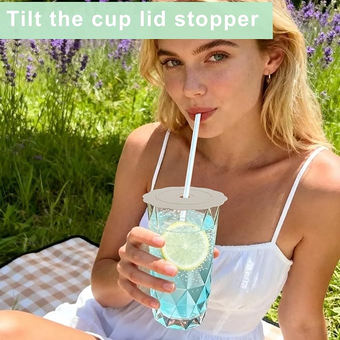 4pcs Silicone Cups Lids, 10cm/4in Reusable Safety Silicone Drink Covers - Image 6
