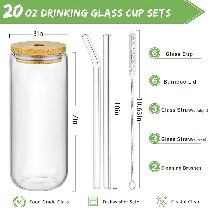 SENTVEND 20 Oz Drinking Glasses - Image 2