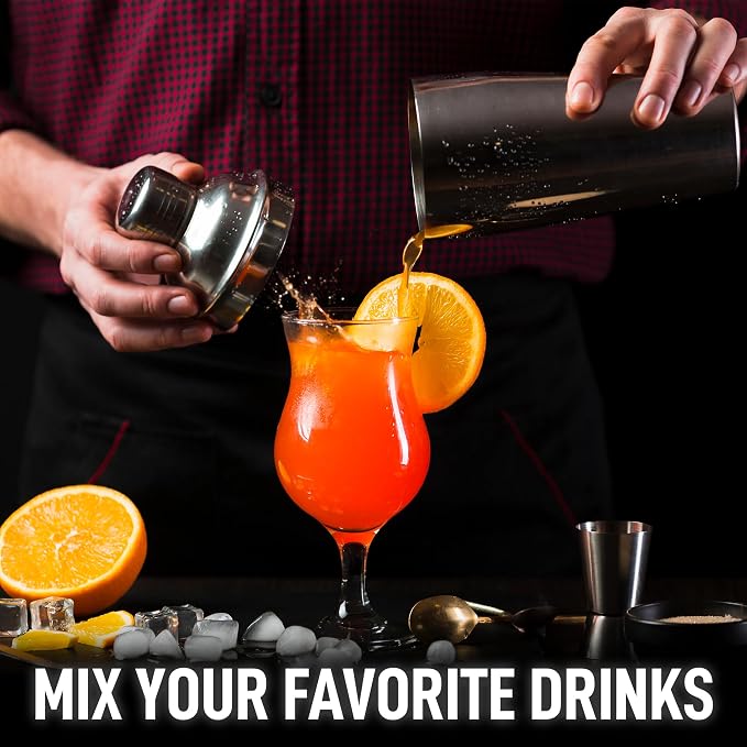 Zulay Cocktail Shaker 18/8 Stainless Steel Martini Shaker - Image 6