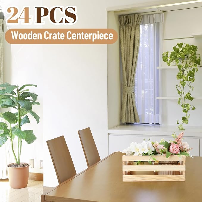 Gerrii 24 Pcs 8'' Small Wooden Crates - Image 3