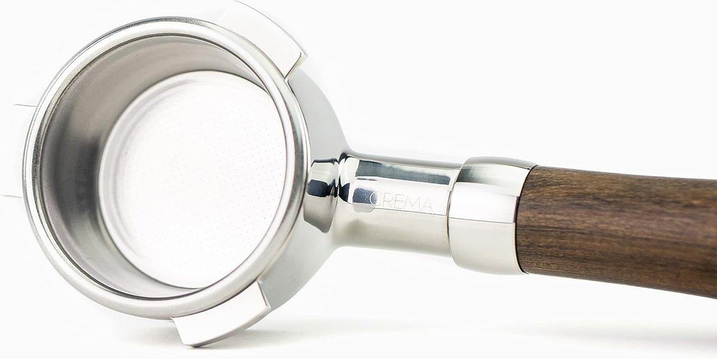 Crema Coffee Products 54mm Filter Basket | Double Shot Non-Pressurized Stainless Steel Basket | Compatible with Breville 54mm Portafilters | Precise Tapered Profile for Consistent Espresso Shots