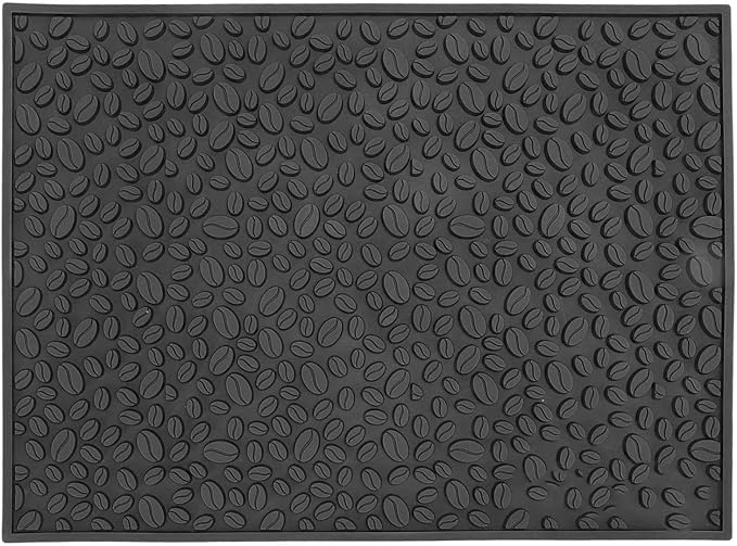 Coffee Bar Mat Slip Water Absorbing | Coffee Bean Design PVC Drip Tray by Unknown