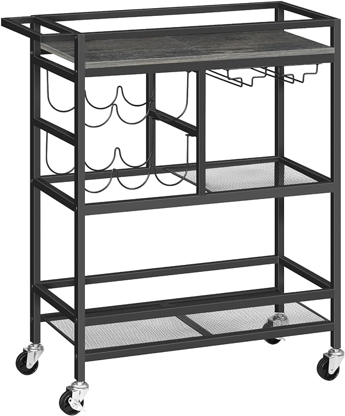 MAHANCRIS Bar Cart for Home, 3-Tier Serving Cart by MAHANCRIS