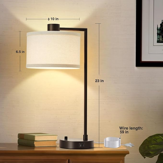 Luvkczc Table Lamp for Bedroom Set of 2 - Image 4