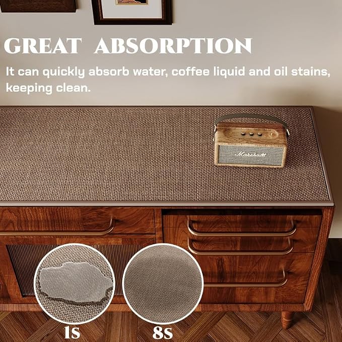 Sideboard Buffet Cabinet Cover, Super Absorbent Mat - Image 4
