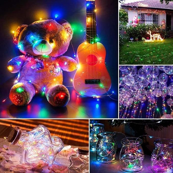 Joomer Fairy String Lights 33FT 100 LEDs Plug in Fairy Lights Indoor Copper - Image 4