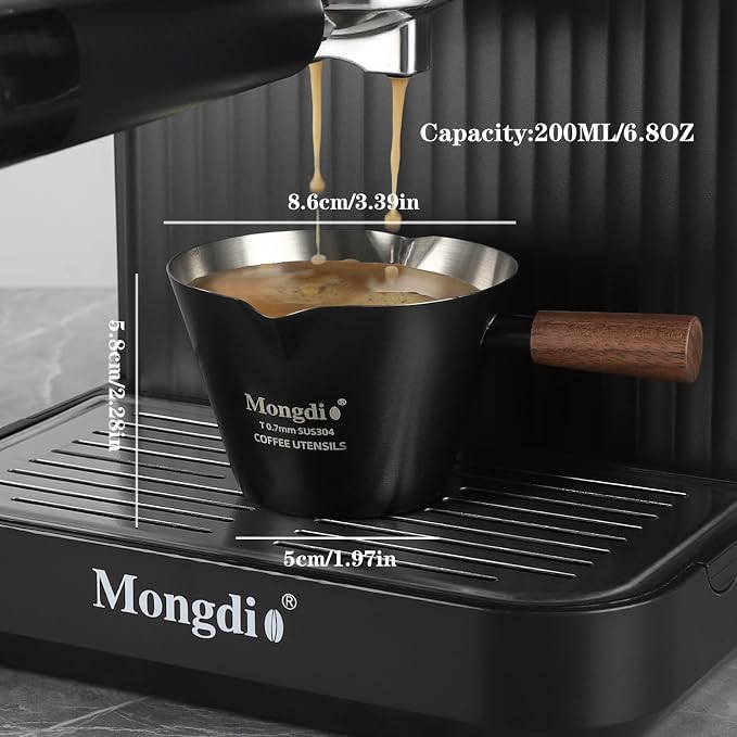 Mongdio Espresso Measuring Cup, Stainless Steel Espresso Shot Cups - Image 4
