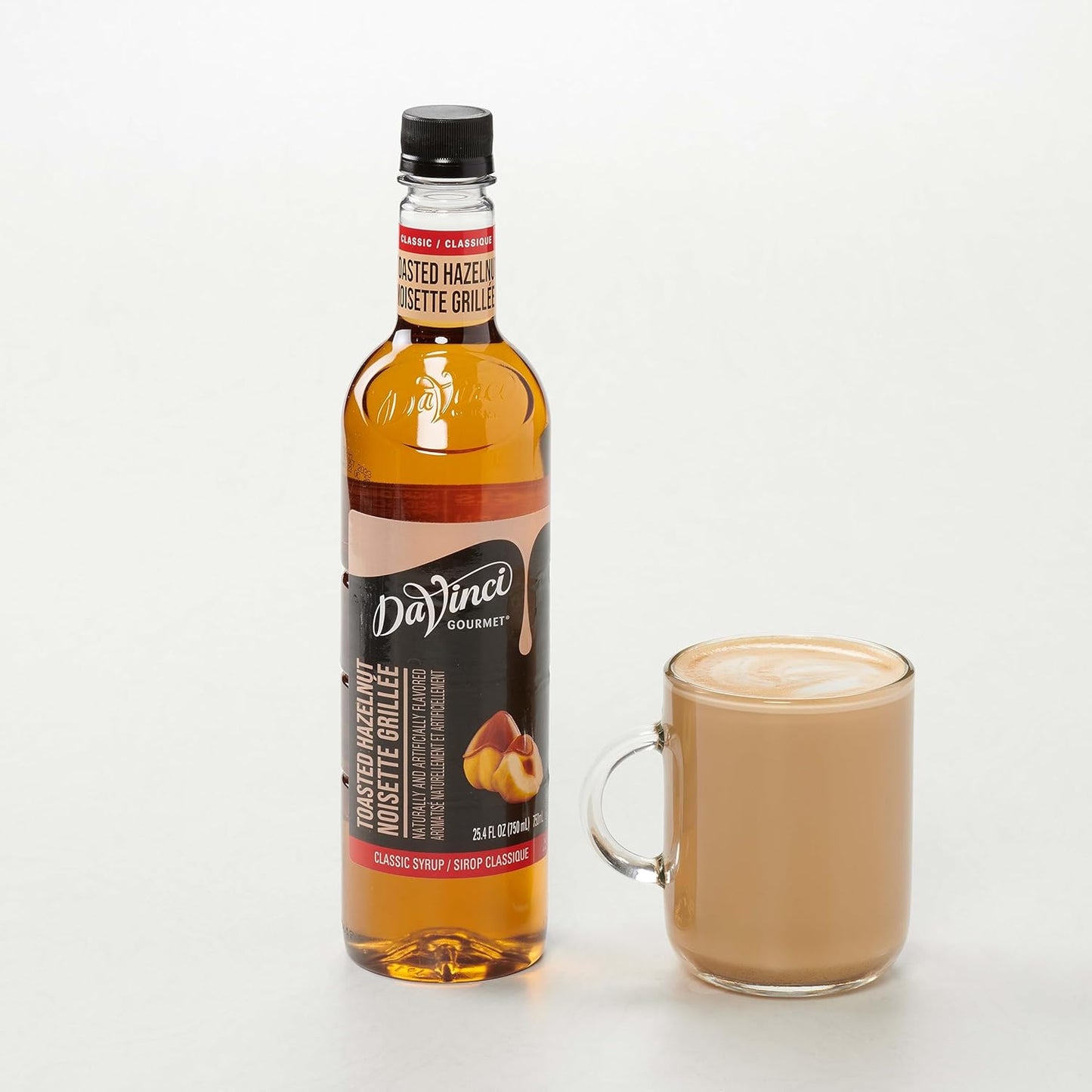 DaVinci Gourmet Classic Toasted Hazelnut Syrup, 25.4 Fluid Ounces (Pack of 4)