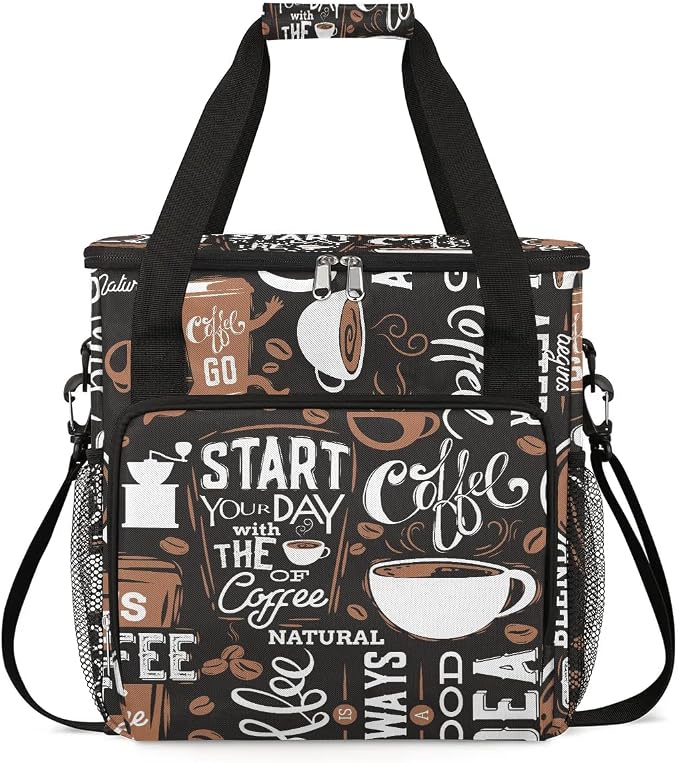 coffee cup coffee beans Coffee Maker Carring Bag Travel Carrying Storage Tote by CFERSAN