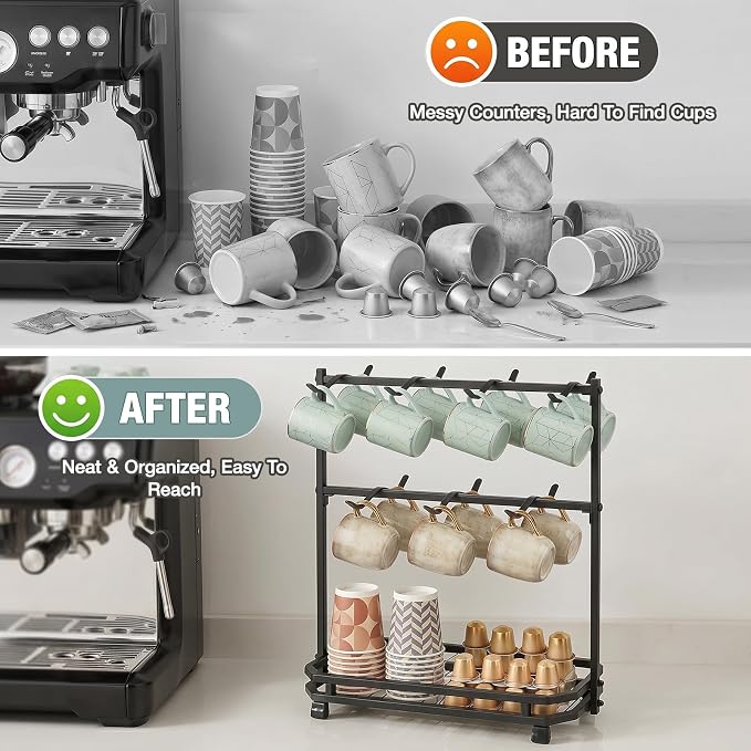 Coffee Mug Holder for Countertop, Coffee Cup Holder Rack - Image 5